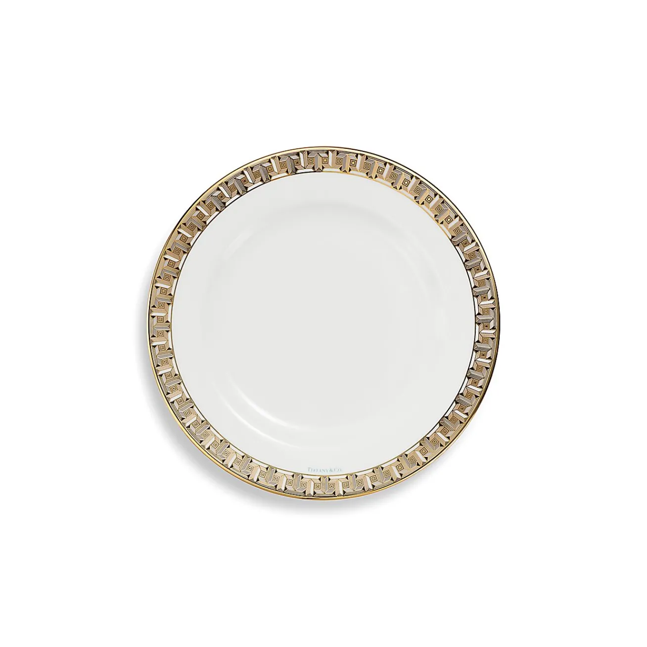 Tiffany & Co. Tiffany T True Bread and Butter Plate with a Hand-painted Gold Rim | ^ Tableware