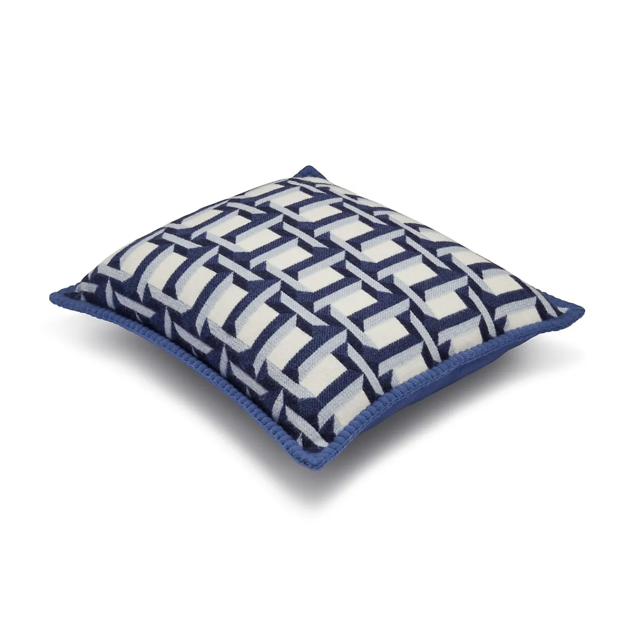 Tiffany & Co. Tiffany T True Cushion in Tanzanite-colored Wool and Cashmere | ^ The Home|Housewarming Gifts