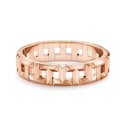 Tiffany & Co. Tiffany T True hinged bracelet in 18k rose gold, medium. | ^ Bracelets|Men's Jewelry