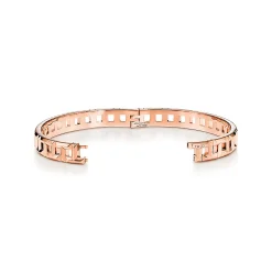 Tiffany & Co. Tiffany T True narrow hinged bangle in 18k rose gold, medium. | ^ Bracelets|Rose Gold Jewelry