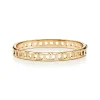 Tiffany & Co. Tiffany T True narrow hinged bangle in 18k gold, large. | ^ Bracelets|Gold Jewelry