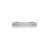Tiffany & Co. Tiffany T True narrow ring in 18k white gold with pavé diamonds, 3.5 mm wide. | ^Women Rings|Men's Jewelry