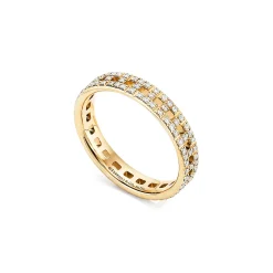 Tiffany & Co. Tiffany T True narrow ring in 18k gold with pavé diamonds, 3.5 mm wide. | ^Women Rings|Men's Jewelry