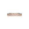Tiffany & Co. Tiffany T True narrow ring in 18k rose gold with pavé diamonds, 3.5 mm wide. | ^Women Rings|Men's Jewelry