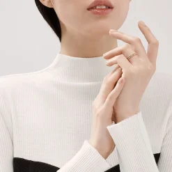 Tiffany & Co. Tiffany T True narrow ring in 18k rose gold with pavé diamonds, 3.5 mm wide. | ^Women Rings|Men's Jewelry