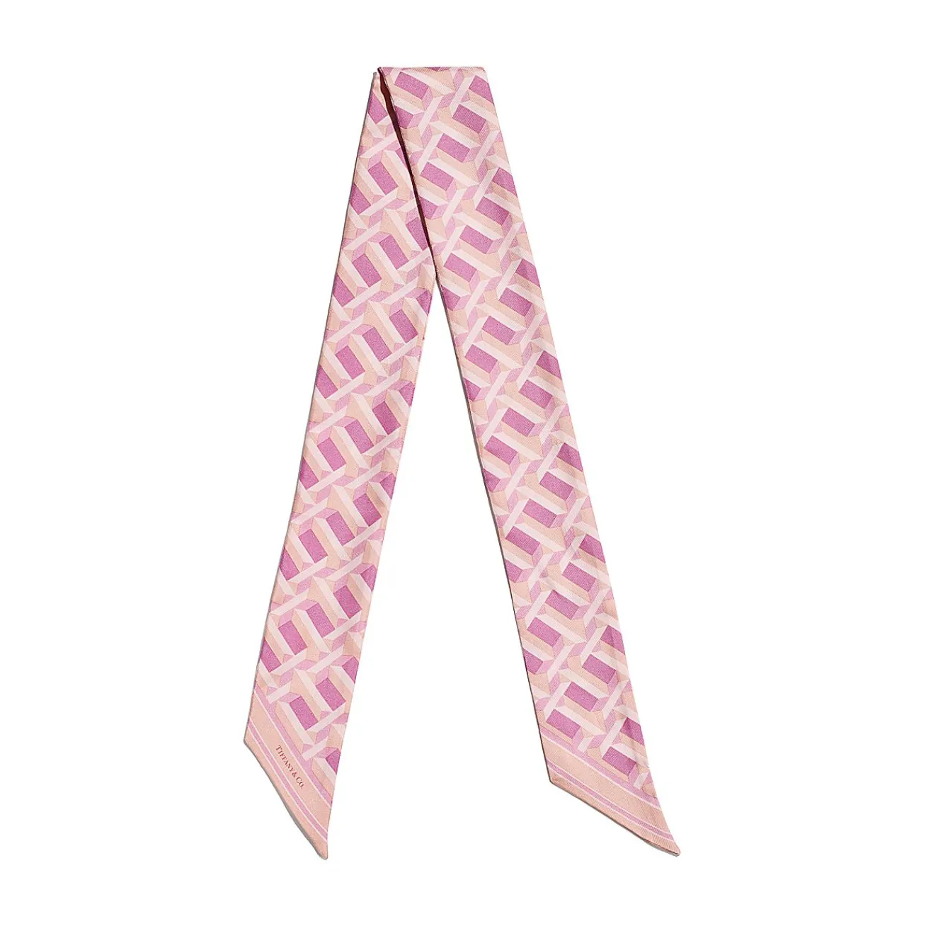 Tiffany & Co. Tiffany T True Ribbon Scarf in Crystal Pink Silk | ^Women Scarves & Stoles|Women's Accessories