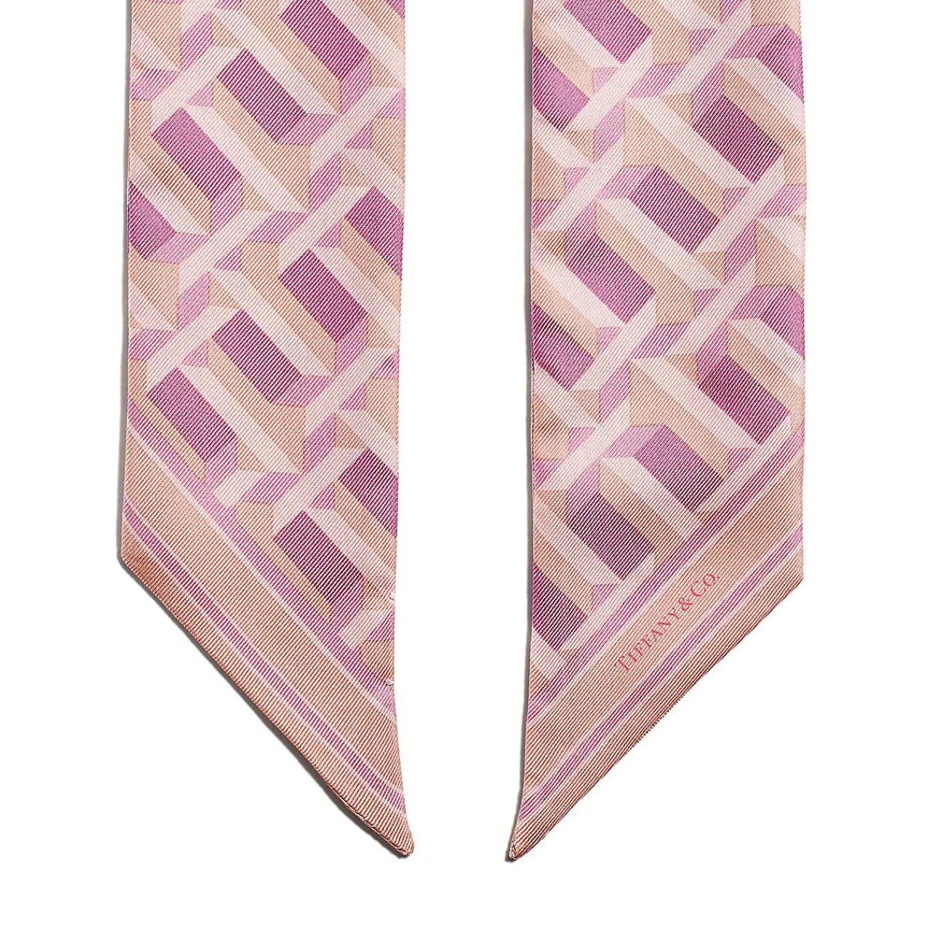 Tiffany & Co. Tiffany T True Ribbon Scarf in Crystal Pink Silk | ^Women Scarves & Stoles|Women's Accessories