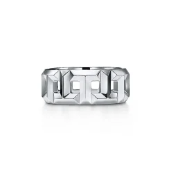 Tiffany & Co. Tiffany T True Ring in White Gold, 8 mm Wide | ^ Rings|Tiffany T
