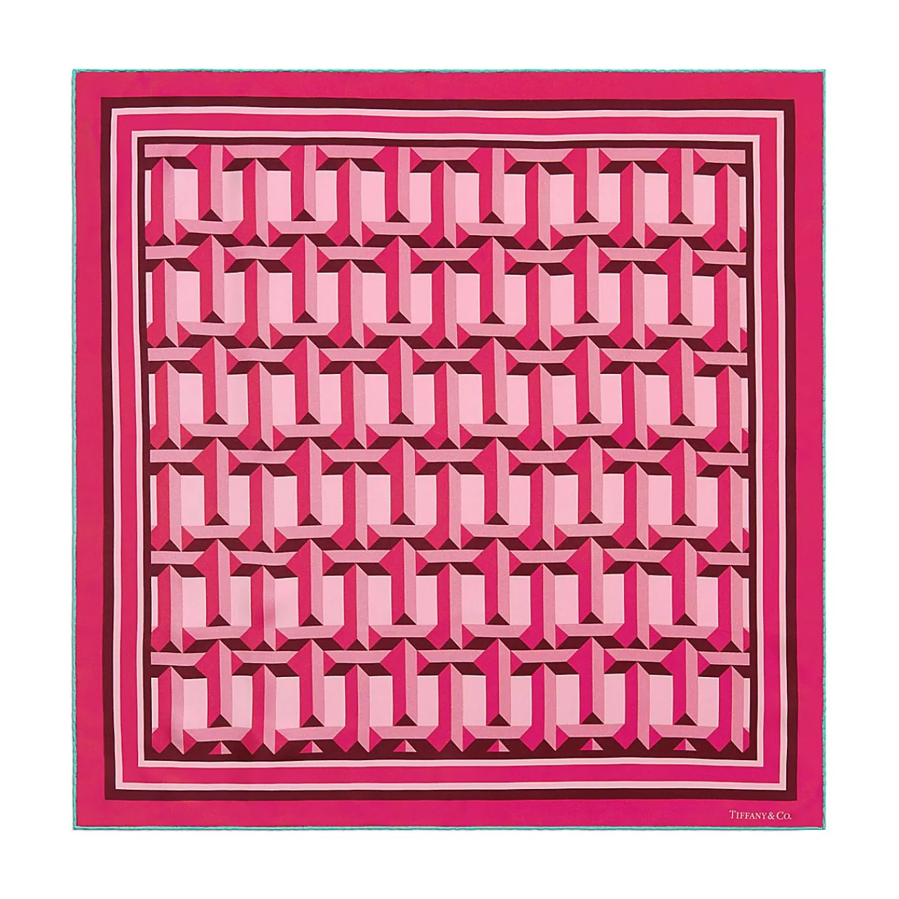 Tiffany & Co. Tiffany T True Square Scarf in Cerise Silk | ^Women Online Exclusives|Scarves & Stoles