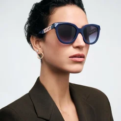 Tiffany & Co. Tiffany T True Sunglasses in Dark Blue Acetate with Violet Gray Gradient Lenses | ^Women Tiffany T|Sunglasses