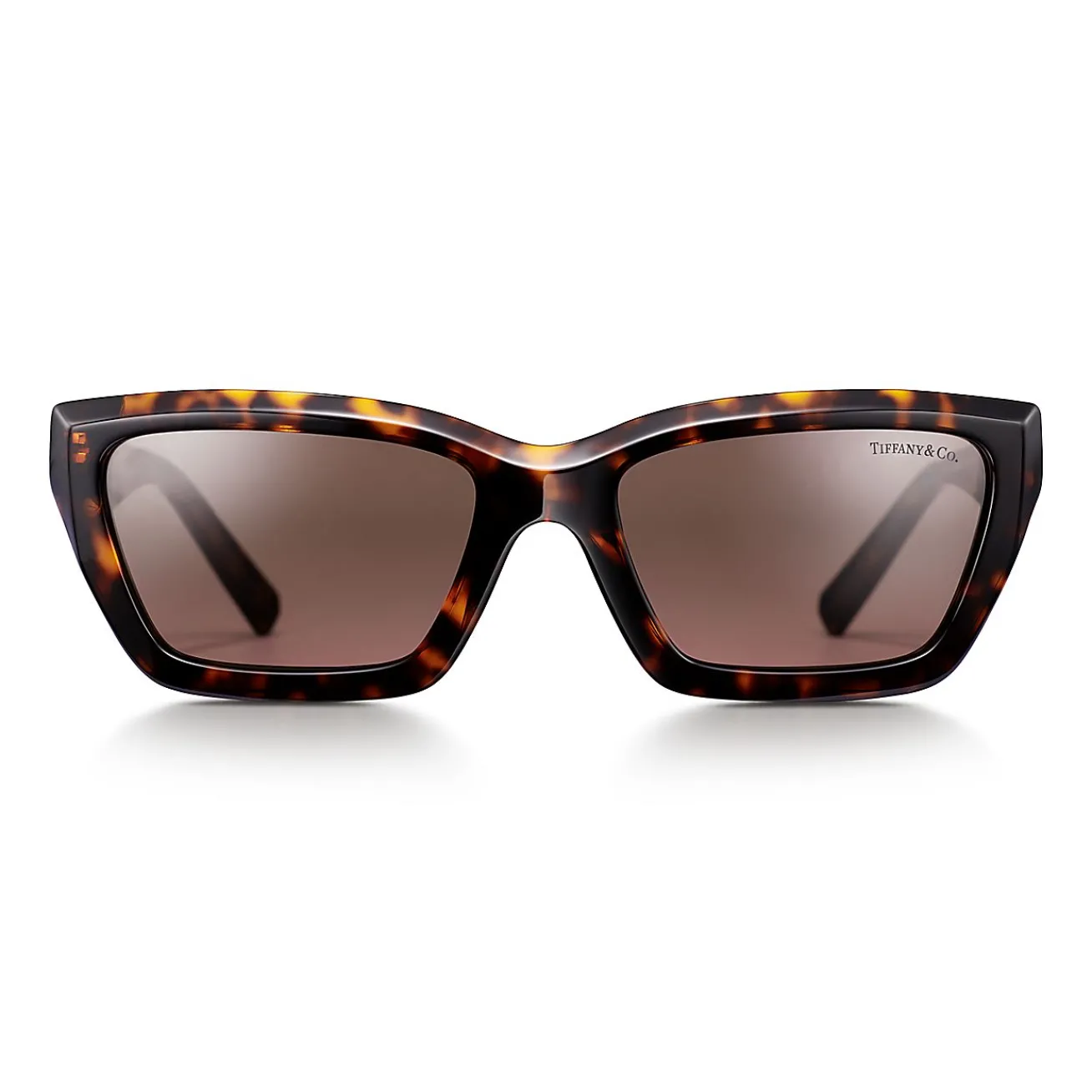 Tiffany & Co. Tiffany T True Sunglasses in Tortoise Acetate with Light Brown Lenses | ^Women Tiffany T|Sunglasses
