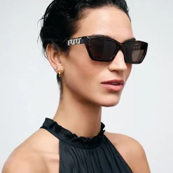 Tiffany & Co. Tiffany T True Sunglasses in Tortoise Acetate with Light Brown Lenses | ^Women Tiffany T|Sunglasses