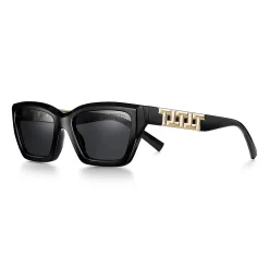 Tiffany & Co. Tiffany T True Sunglasses in Black Acetate with Dark Gray Lenses | ^Women Tiffany T|Sunglasses