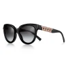 Tiffany & Co. Tiffany T True Sunglasses in Black Acetate with Gray Lenses | ^Women Tiffany T|Sunglasses