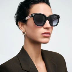 Tiffany & Co. Tiffany T True Sunglasses in Black Acetate with Gray Lenses | ^Women Tiffany T|Sunglasses
