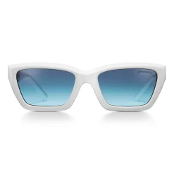 Tiffany & Co. Tiffany T True Sunglasses in White Acetate with Tiffany Blue® Lenses | ^Women Tiffany T|Tiffany Blue® Gifts