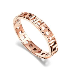 Tiffany & Co. Tiffany T True wide hinged bangle in 18k rose gold, large. | ^ Rose Gold Jewelry|Tiffany T
