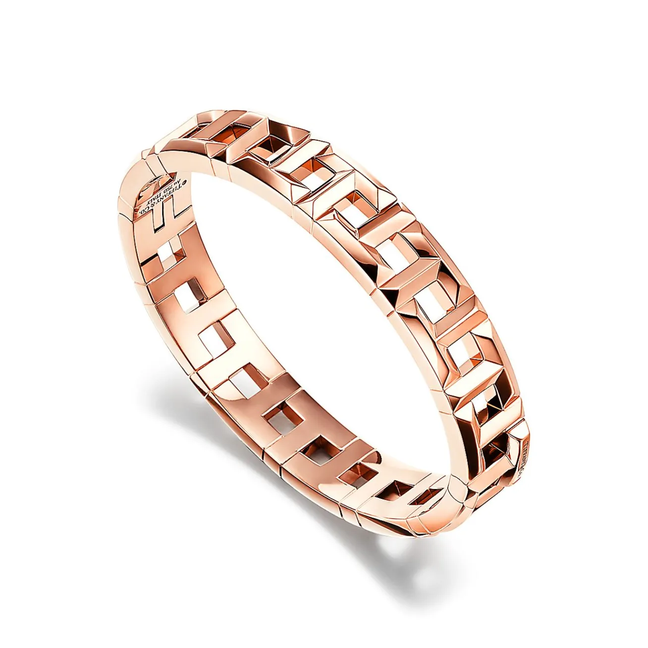 Tiffany & Co. Tiffany T True wide hinged bangle in 18k rose gold, large. | ^ Rose Gold Jewelry|Tiffany T
