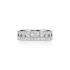 Tiffany & Co. Tiffany T True wide ring in 18k white gold with pavé diamonds, 5.5 mm wide. | ^Women Rings|Men's Jewelry