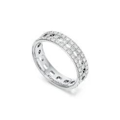 Tiffany & Co. Tiffany T True wide ring in 18k white gold with pavé diamonds, 5.5 mm wide. | ^Women Rings|Men's Jewelry