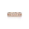 Tiffany & Co. Tiffany T True wide ring in 18k rose gold with pavé diamonds, 5.5 mm wide. | ^Women Rings|Men's Jewelry
