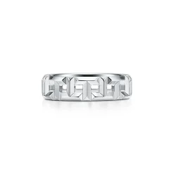 Tiffany & Co. Tiffany T True wide ring in 18k white gold, 5.5 mm wide. | ^Women Rings|Men's Jewelry