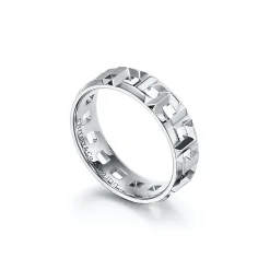 Tiffany & Co. Tiffany T True wide ring in 18k white gold, 5.5 mm wide. | ^Women Rings|Men's Jewelry