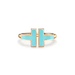 Tiffany & Co. Tiffany T turquoise wire ring in 18k gold. | ^ Rings|Gold Jewelry