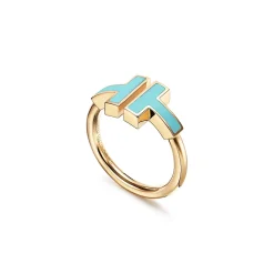 Tiffany & Co. Tiffany T turquoise wire ring in 18k gold. | ^ Rings|Gold Jewelry
