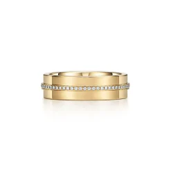 Tiffany & Co. Tiffany T wide diamond ring in 18k gold, 5.5 mm wide. | ^Women Rings|Men's Jewelry