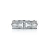 Tiffany & Co. Tiffany T wide pavé diamond ring in 18k white gold, 5.8 mm wide. | ^Women Rings|Diamond Jewelry