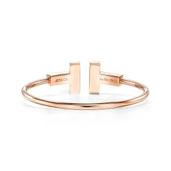 Tiffany & Co. Tiffany T wide wire bracelet in 18k rose gold, medium. | ^ Bracelets|Men's Jewelry