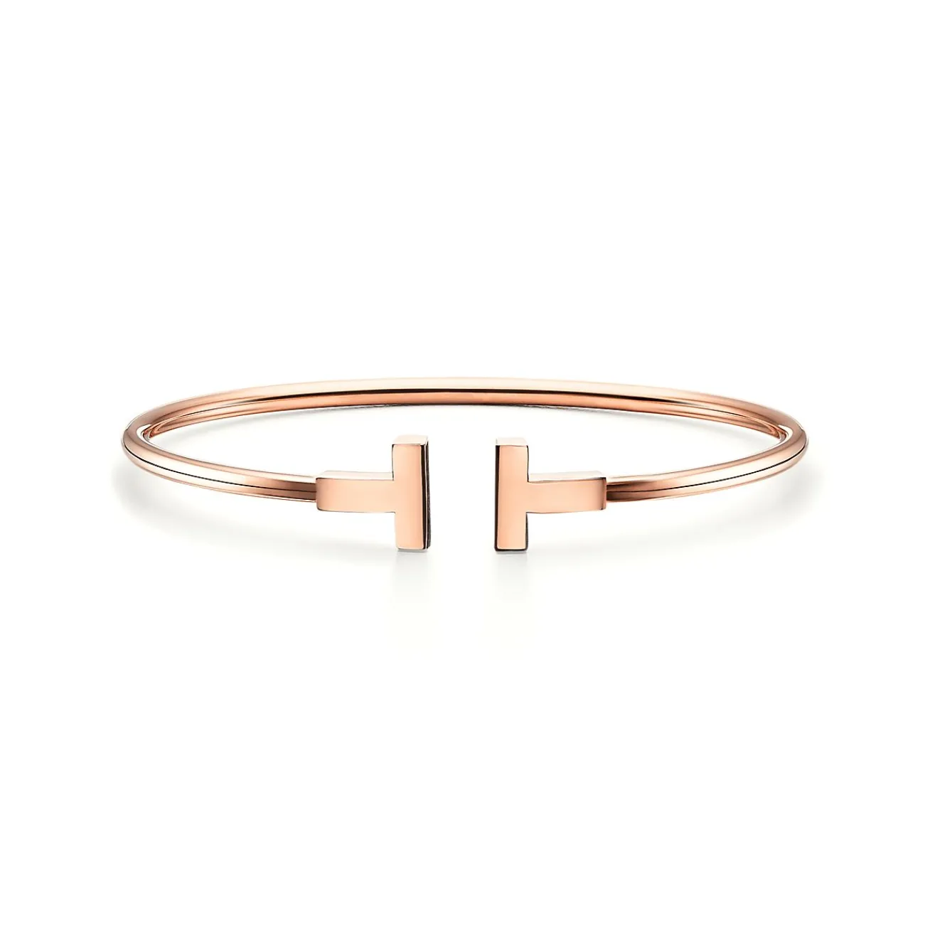 Tiffany & Co. Tiffany T wire bracelet in 18k rose gold, medium. | ^ Bracelets|Dainty Jewelry