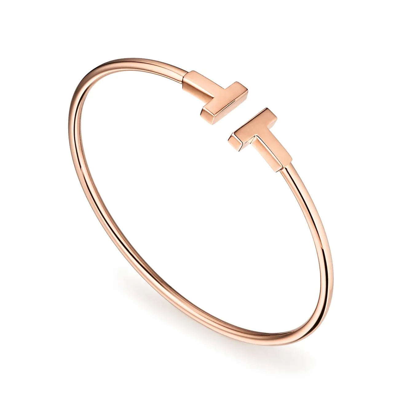 Tiffany & Co. Tiffany T wire bracelet in 18k rose gold, medium. | ^ Bracelets|Dainty Jewelry
