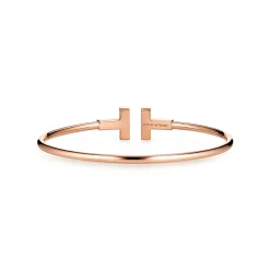 Tiffany & Co. Tiffany T Wire Bracelet in Rose Gold with Diamonds | ^ Bracelets|Men's Jewelry