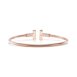 Tiffany & Co. Tiffany T Wire Bracelet in Rose Gold with Mother-of-pearl | ^ Bracelets|Gifts for Her