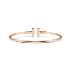 Tiffany & Co. Tiffany T Wire Bracelet in Rose Gold with Black Onyx and Diamonds | ^ Bracelets|Rose Gold Jewelry