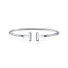 Tiffany & Co. Tiffany T wire bracelet in 18k white gold, medium. | ^ Bracelets|Tiffany T