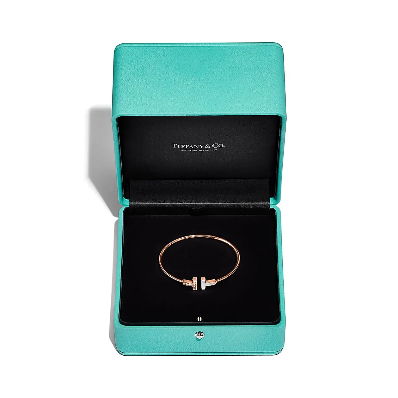 Tiffany & Co. Tiffany T Wire Bracelet in Rose Gold with Diamonds and Mother-of-pearl | ^ Bracelets|Gifts for Her