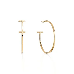 Tiffany & Co. Tiffany T wire hoop earrings in 18k gold, extra large. | ^ Hoop Earrings|Gold Jewelry