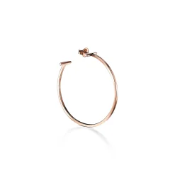 Tiffany & Co. Tiffany T wire hoop earrings in 18k rose gold, extra large. | ^ Earrings|Hoop Earrings