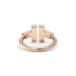 Tiffany & Co. Tiffany T Wire Ring in Rose Gold with Mother-of-pearl | ^ Rings|Rose Gold Jewelry