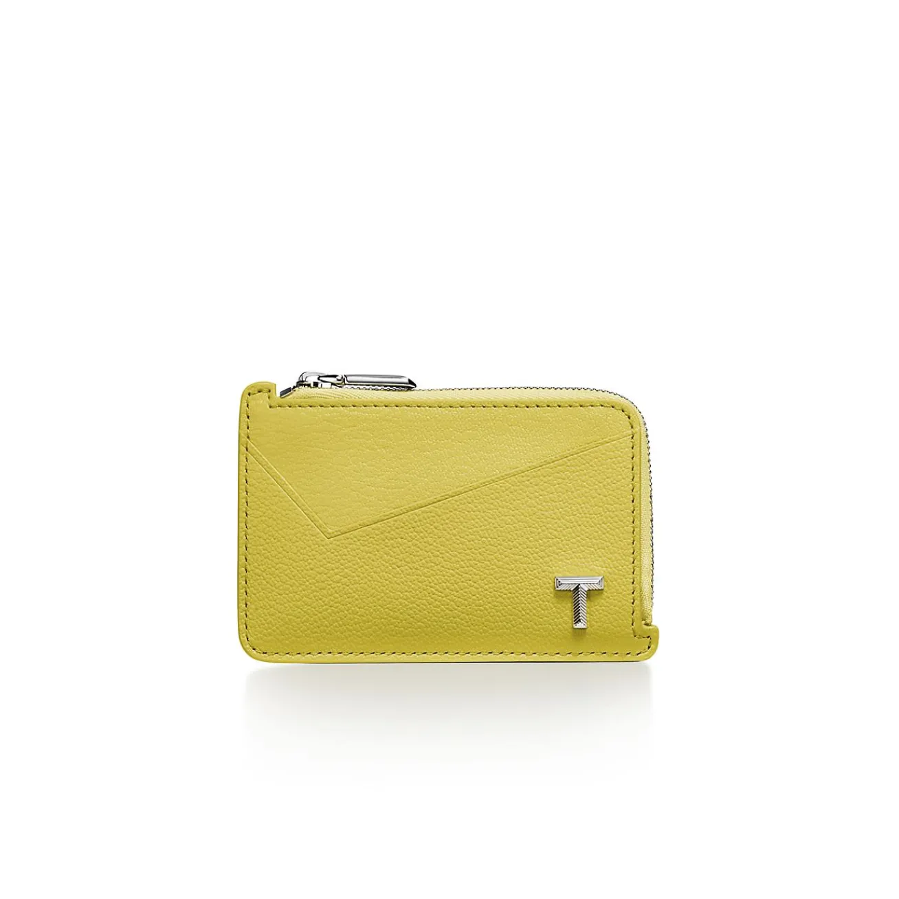 Tiffany & Co. Tiffany T Zip Card Case in Citrine Yellow Leather | ^Women Small Leather Goods|Women's Accessories