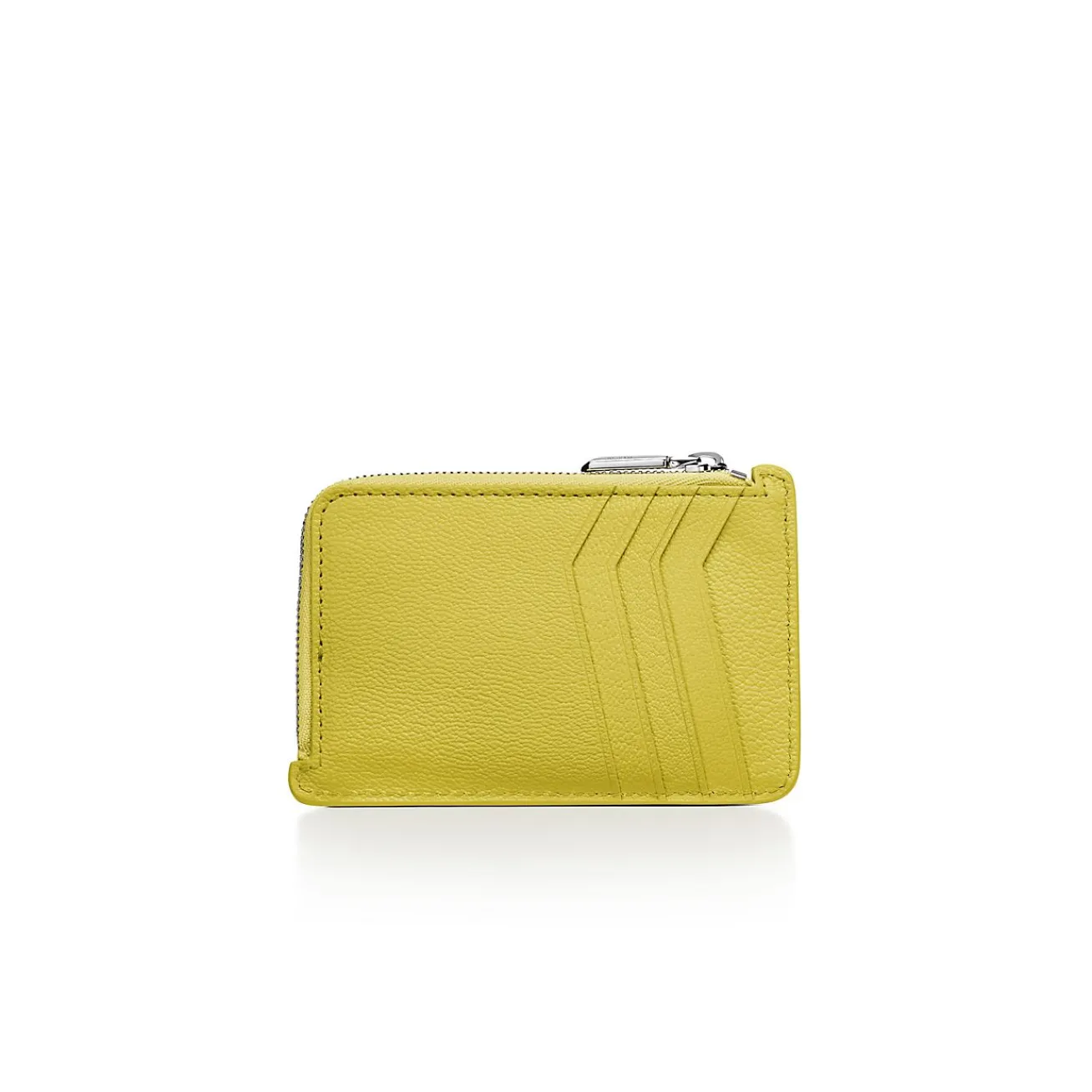 Tiffany & Co. Tiffany T Zip Card Case in Citrine Yellow Leather | ^Women Small Leather Goods|Women's Accessories