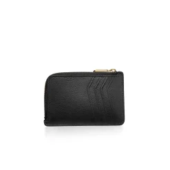 Tiffany & Co. Tiffany T Zip Card Case in Black Leather | ^Women Small Leather Goods|Women's Accessories