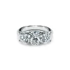 Tiffany & Co. Tiffany Three Stone engagement ring in platinum: an expression of eternal love. | ^ Engagement Rings