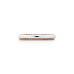 Tiffany & Co. Tiffany Together Milgrain Band Ring in Platinum and Rose Gold, 3.5 mm Wide | ^Women Rings|Rose Gold Jewelry