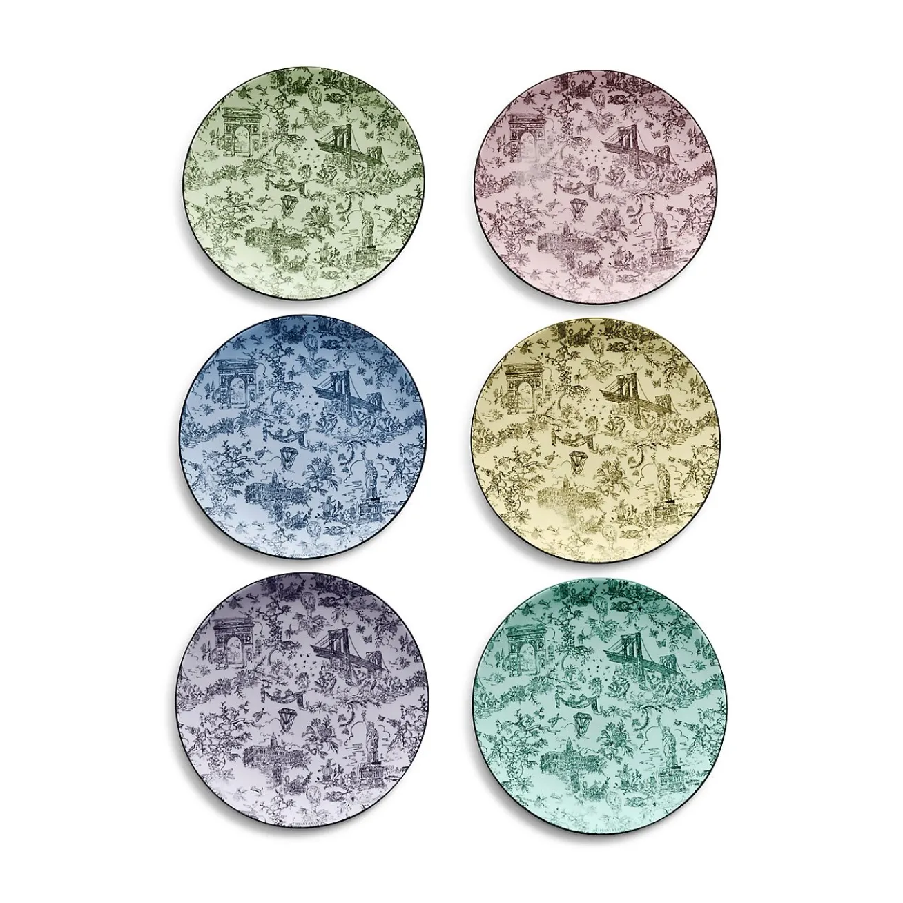 Tiffany & Co. Tiffany Toile Dessert Plate in Yellow Diamond Bone China | ^ The Home|Housewarming Gifts