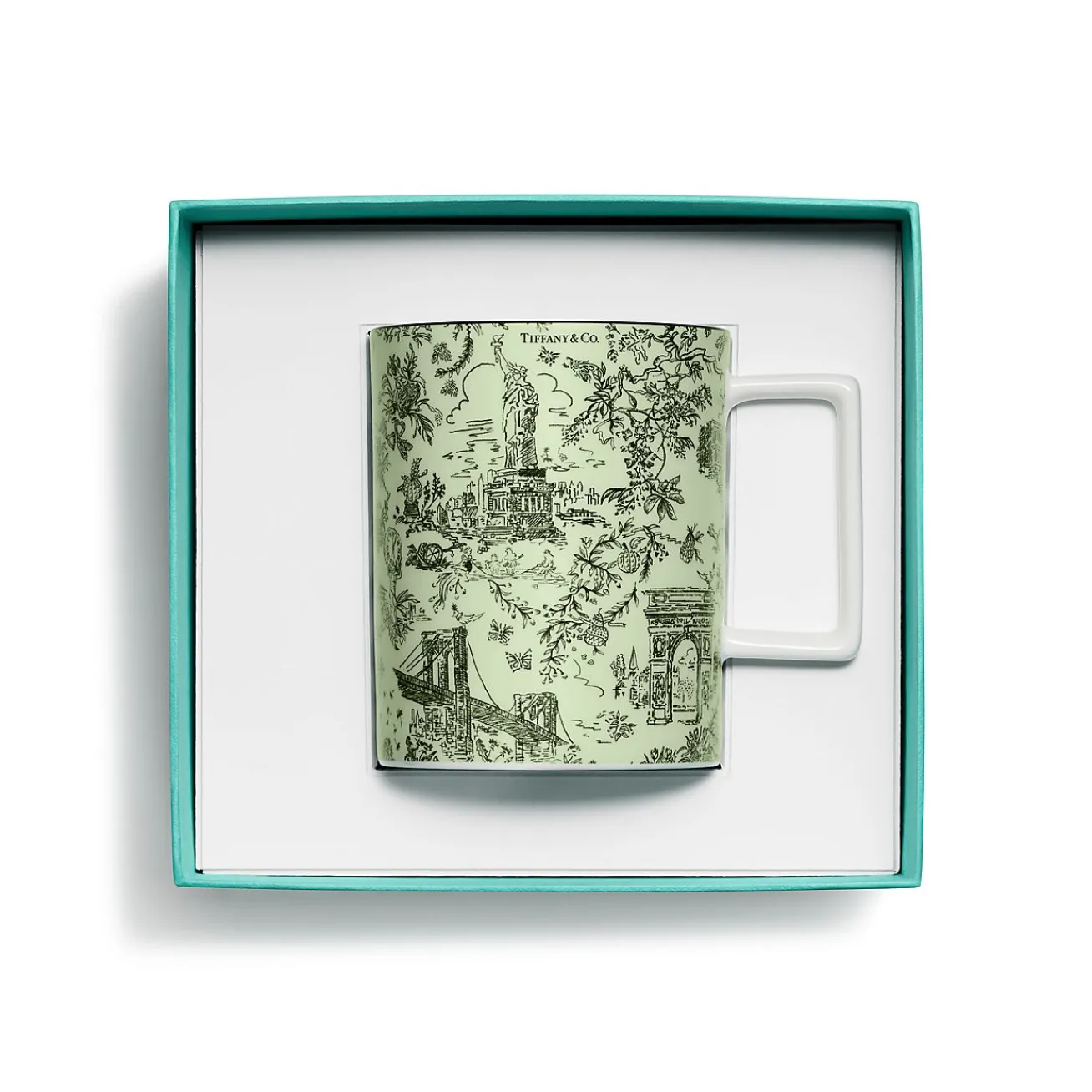 Tiffany & Co. Tiffany Toile Mug in Tsavorite Bone China | ^ The Home|Housewarming Gifts