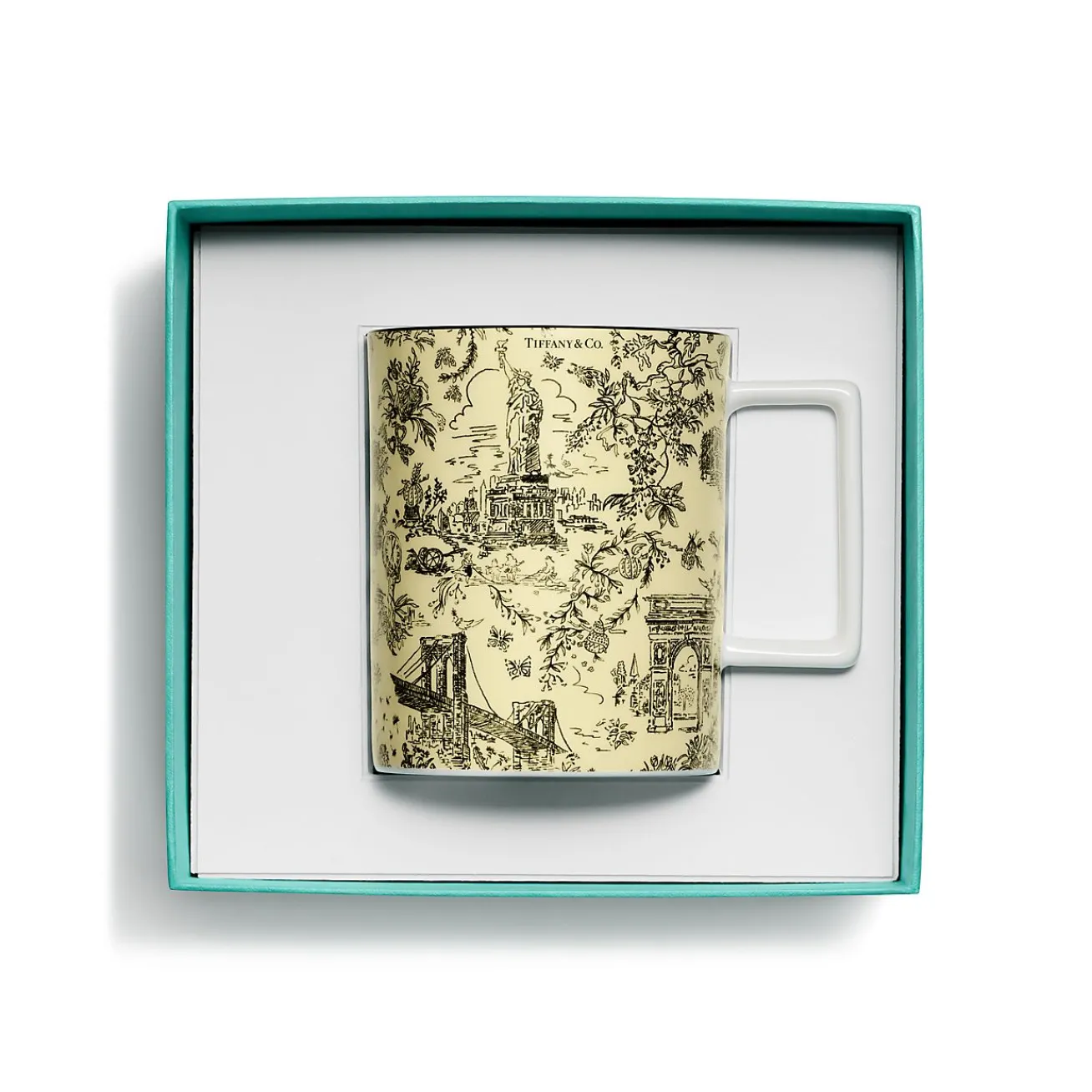 Tiffany & Co. Tiffany Toile Mug in Yellow Diamond Bone China | ^ Business Gifts|Tableware